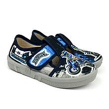 Тапочки для хлопчика темно-сині Мото тм Waldi