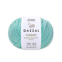 Gazzal CHUNKY (Газзал Чанкі) №145 м'ята (Пряжа 100% меринос, нитки для в'язання)