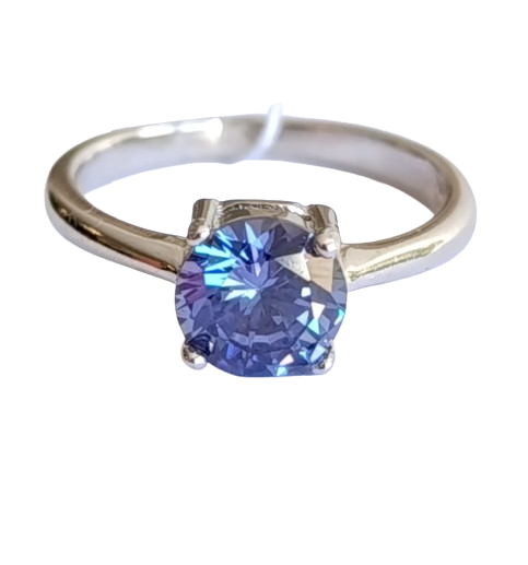 Срібна каблучка з танзанітом КТ4500/м-тз, фото 1