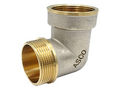 Кутник з проточкою ASCO, 1 1/2" ВЗ, нікель 202302-0005