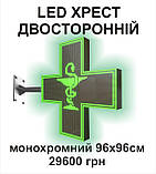 ЛЕД аптечний хрест. Одностороннiй 64х64 см, фото 3