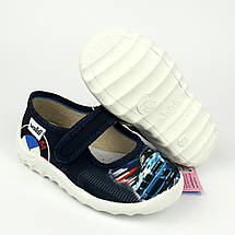 Дитячі тапочки сині для хлопчика з малюнком машинатм  Waldi, фото 4