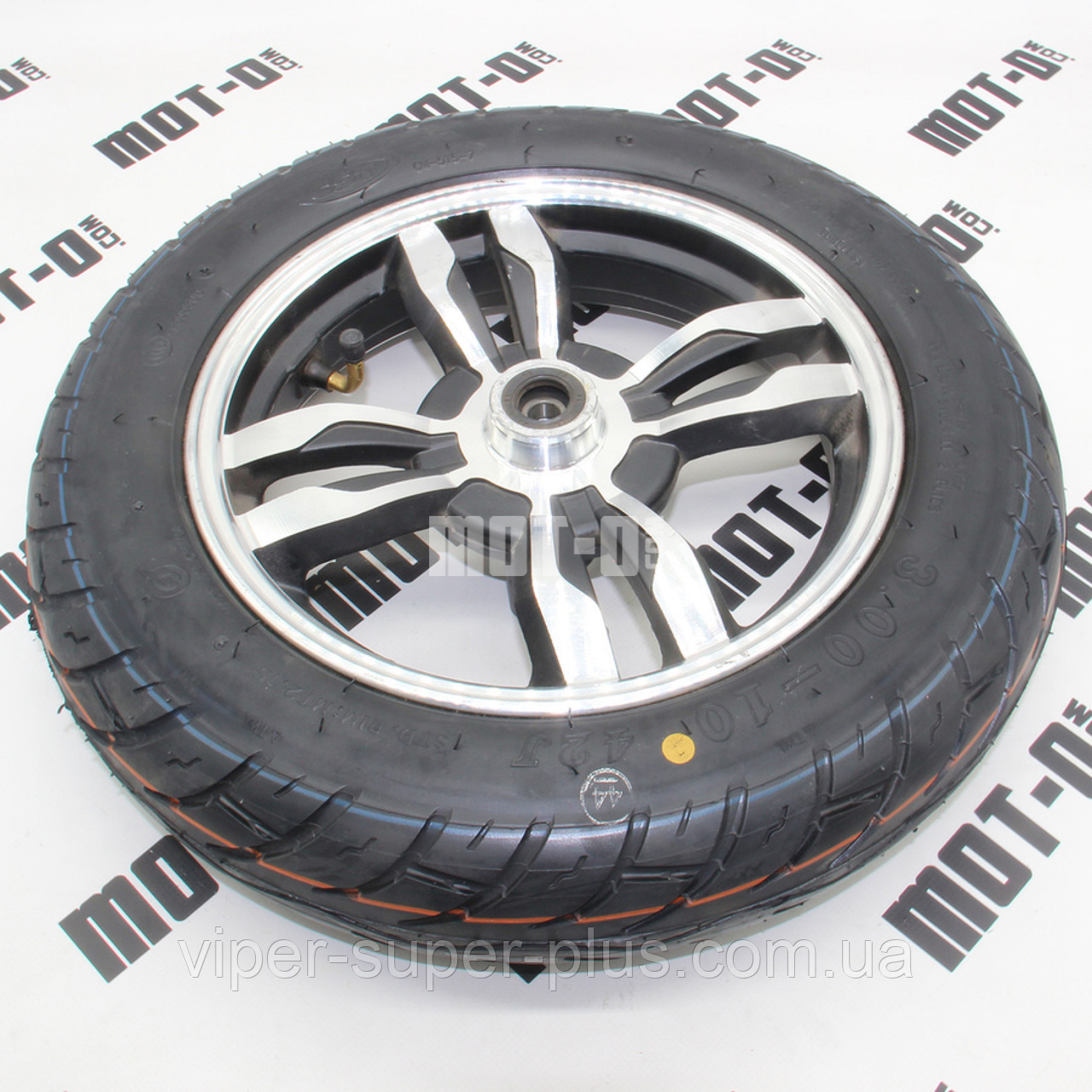 Диск передній + шина 3.00-10 Fada FLiT II (FDEB05СLA-72) для електровелосипедів та мототехніки, фото 1