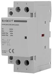Модульний контактор e.mc.pro.2.63.2NO.24DC, 2р, 63А, 2NO, 24В