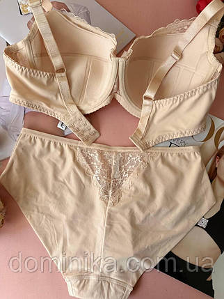 80/85/90/95/100Е Комплект нижньої білизни на чашку E бежевий, фото 2