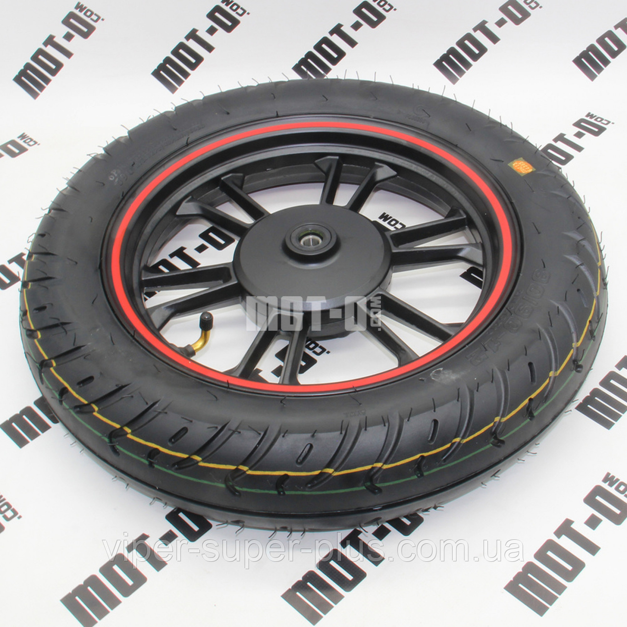 Диск передній + шина 90/90-12 Fada FLiT II (FDEB05СLA-72) для електровелосипедів та мототехніки, фото 1