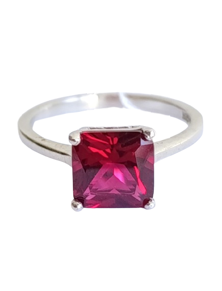 Cрібна каблучка з гранатом "Nano" КТ104/с-грн, фото 1