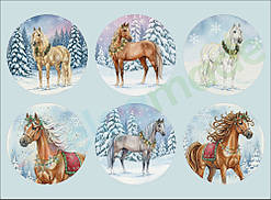 Фетр з принтом РІК КОНЯ 2026-2, 22x30 см, корейський м'який 1.2 мм