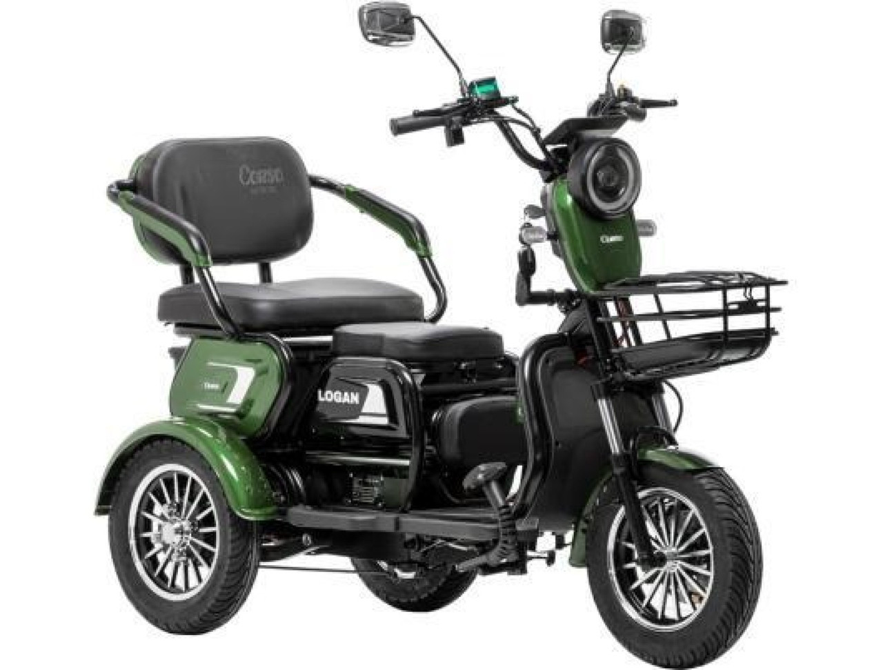 Corso Logan (1200W 72V/23Ah)  Green Електроскутер триколісний трицикл, фото 1
