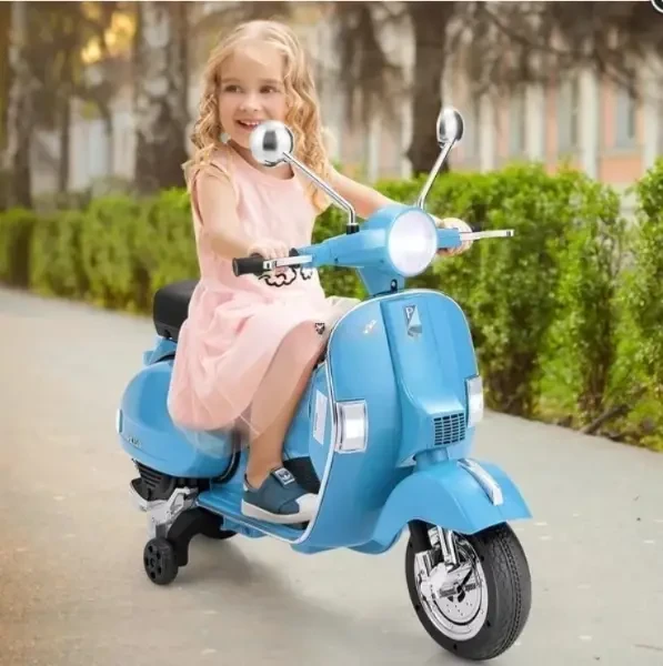 Дитячий електромотоцикл двоколісний на акумуляторі Bambi M 4939 для дітей 3-8 років синій, фото 1