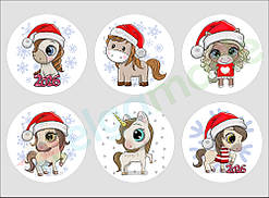 Фетр з принтом РІК КОНЯ 2026-5, 22x30 см, корейський м'який 1.2 мм