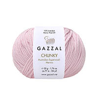 Gazzal CHUNKY (Газзал Чанкі) №146 рожевий (Пряжа 100% меринос, нитки для в'язання)