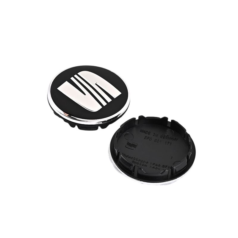 Ковпак колеса Seat чорний+срібло 55 мм пластик 1шт OEM 5F0601171 (ковпачок), фото 1