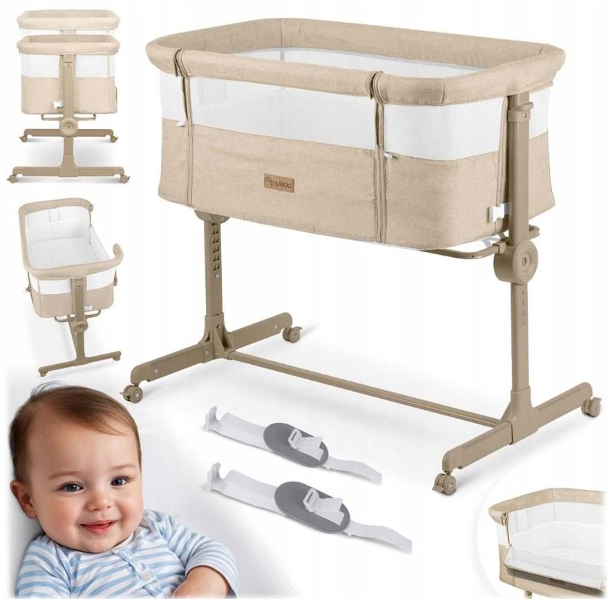 Дитяче ліжко Nukido з регулюванням висоти та кріпленням до ліжка NK-243 724301 БЕЖ, фото 1