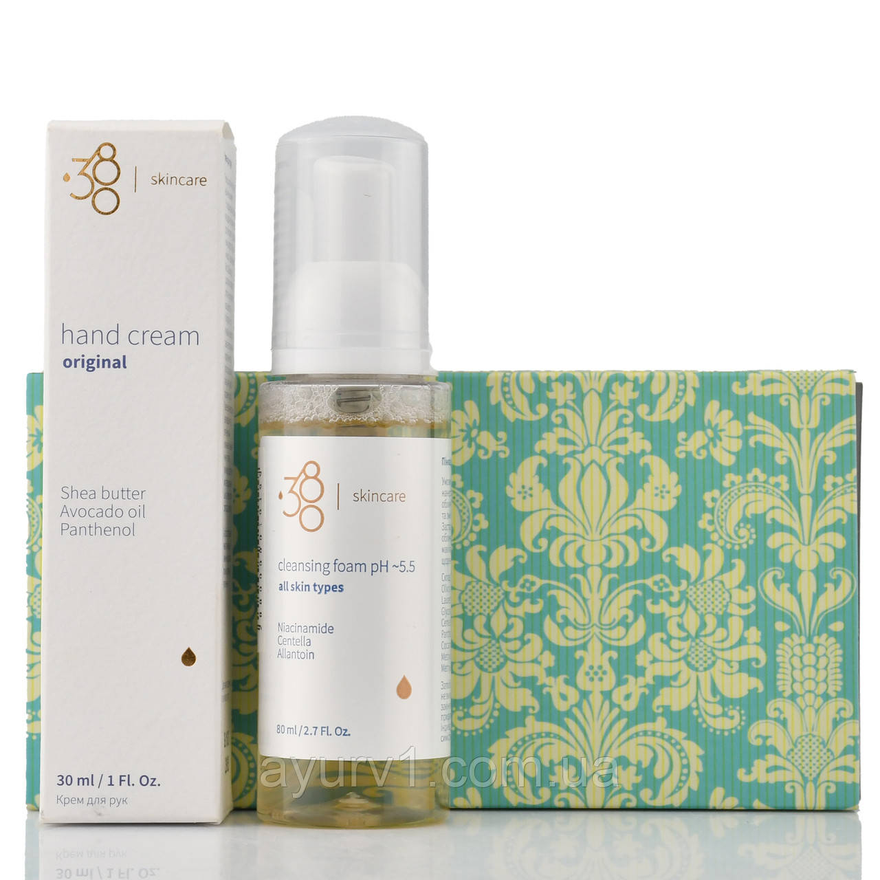 Подарунковий набір 380 Skincare: ніжний догляд для рук та обличчя