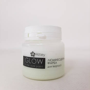 Люмінесцентна фарба для творчості Altey Glow in the dark, зелена, 50 мл (X-2466)