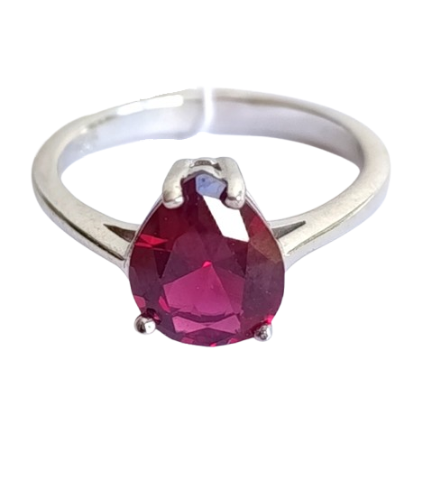 Cрібна каблучка з гранатом "Nano" КТ349/с-грн, фото 1