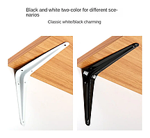 Кронштейн емальований. Консоль металева, куточок монтажний (1,2 мм). Посилений кріпильний. 250х300. Білий.