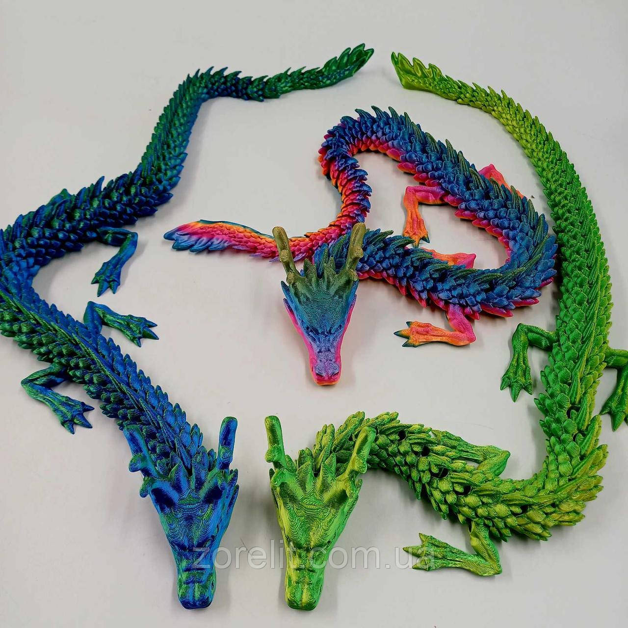 Гра іграшка рухома 3D Дракон 65 грам 60см, колір мікс, фото 1