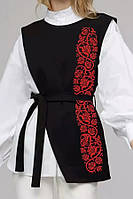 Заготовка для вишивки Камізелька жіноча з червоним орнаментом КЖ17 ТМ "Світанок"