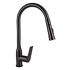 Змішувач для кухні Qtap Vlasta New з висувним виливом QTVLA344GMB45647 Gunmetal Графіт (збройова сталь), фото 3