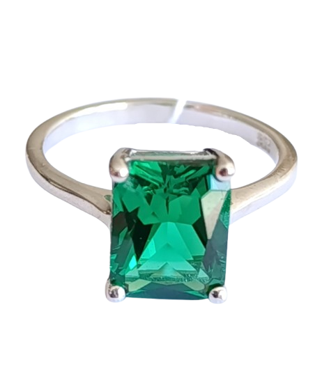 Срібна каблучка з смарагдом "Nano" КТ3790-ізн, фото 1