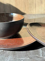 СІМЕЙНИЙ НАБІР КОПЕР (6 ВЕЛИКИХ ТАРІЛОК + 6 МАЛИХ ТАРІЛОК + 6 МИСОК), фото 4