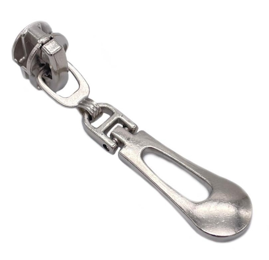 Бігунки для блискавки Спіраль (Тип 5) "Крапля" нікель