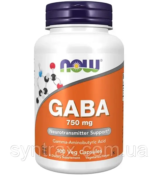 Now Foods Gaba 750 mg 100 caps, габа