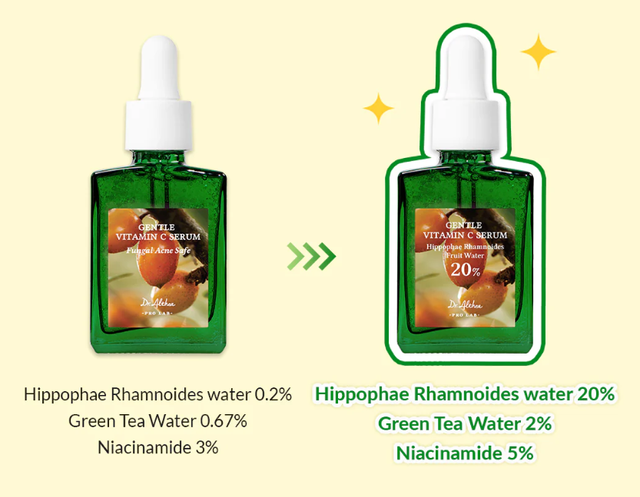 Сироватка з обліпихи для проблемної шкіри Dr. Althea Gentle Vitamin C Serum Антиоксидантна сироватка з обліпихи для проблемної шкіри Dr. Althea Gentle Vitamin C Serum