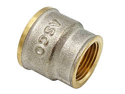 Муфта з проточкою ASCO, ВВ 1/2"*3/8", нікель 202302-0065