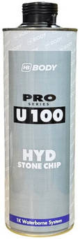 Антигравійне покриття на водній основі HB BODY U100 HYD Stone Chip, 1 л Чорний