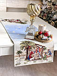 Доріжка раннер на стіл Новорічна  45х140 см., гобелен TOPINO, фото 4