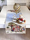 Доріжка раннер на стіл Новорічна  45х140 см., гобелен TOPINO, фото 2