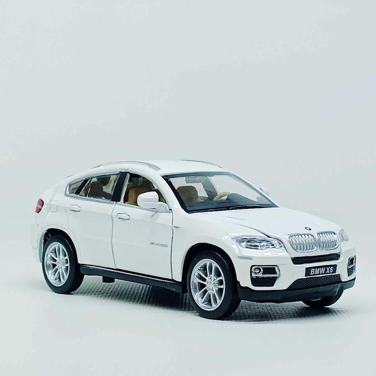 Машинка металевa Автопром BMW X6 1:32 біла — світло, звук, відкривні двері, арт. 68311-3, фото 1