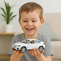 Машинка металевa Автопром BMW X6 1:32 біла — світло, звук, відкривні двері, арт. 68311-3, фото 8