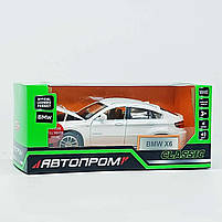 Машинка металевa Автопром BMW X6 1:32 біла — світло, звук, відкривні двері, арт. 68311-3, фото 9