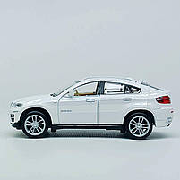 Машинка металевa Автопром BMW X6 1:32 біла — світло, звук, відкривні двері, арт. 68311-3, фото 2