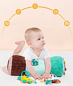 Розвиваючий валик HB 0094 ABC мультисенсорна тактильна іграшка для немовлят Зелена, фото 3