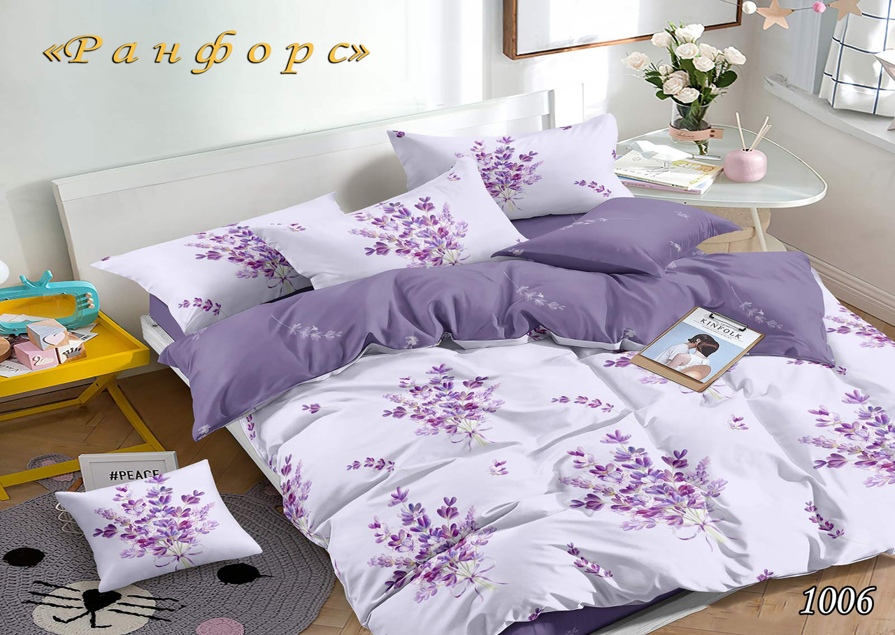 Комплект постільної білизни в Коробці Тет-@-Тет євро 1006 ранфорс, фото 1