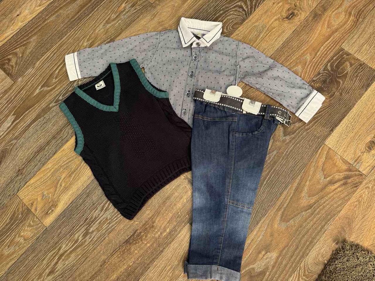 Дитячій трикотажний костюм для хлопчиків трійка Rakel 3008