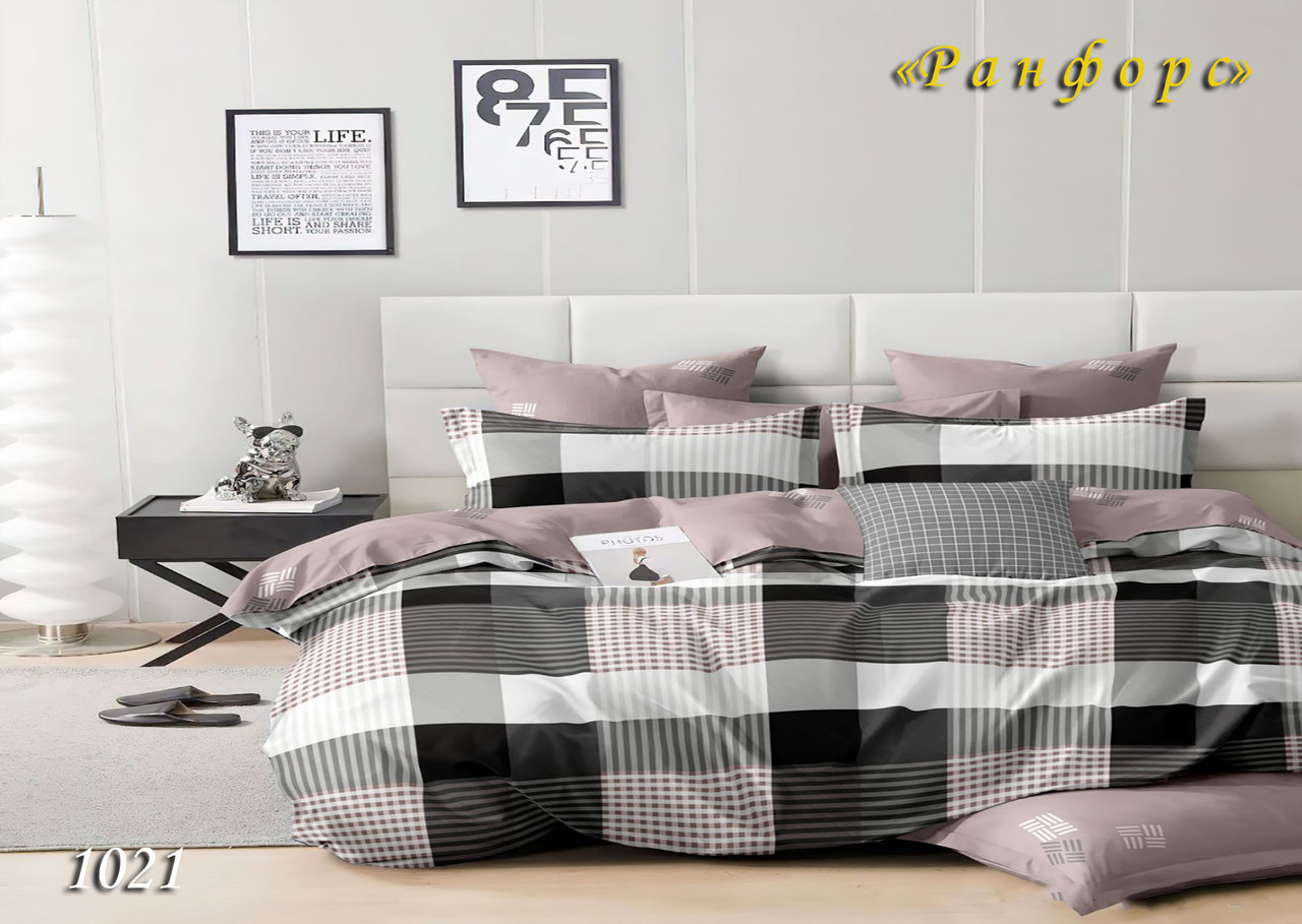 Комплект постільної білизни в Коробці Тет-@-Тет євро 1021 ранфорс, фото 1