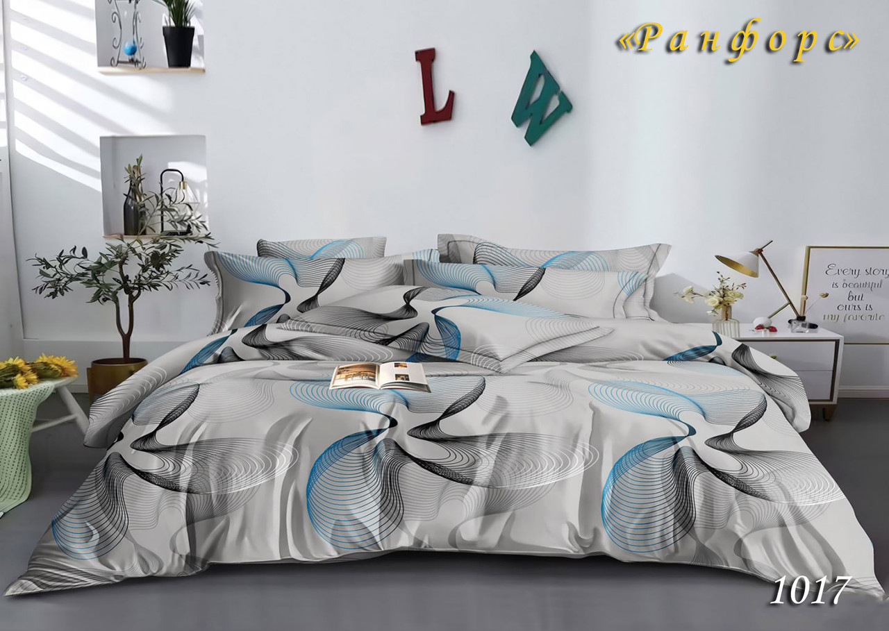 Комплект постільної білизни в Коробці Тет-@-Тет євро 1017 ранфорс, фото 1