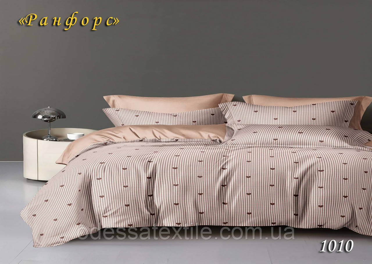 Комплект постільної білизни в Коробці Тет-@-Тет євро 1010 ранфорс, фото 1