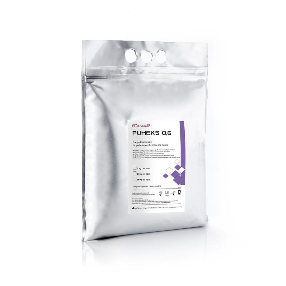 Порошок для полірування акрилу та металу Pumeks 0.6, дрібнозернистий, 3 кг, фото 1
