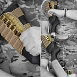 Патронташ Marck-men на приклад на 6 - 12 патронів .12К калібру для спорядження або дозарядки. Хакі, фото 9