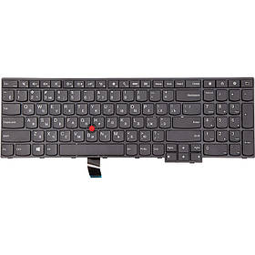 Клавіатура для ноутбука Lenovo ThinkPad E560, чорна, чорний фрейм