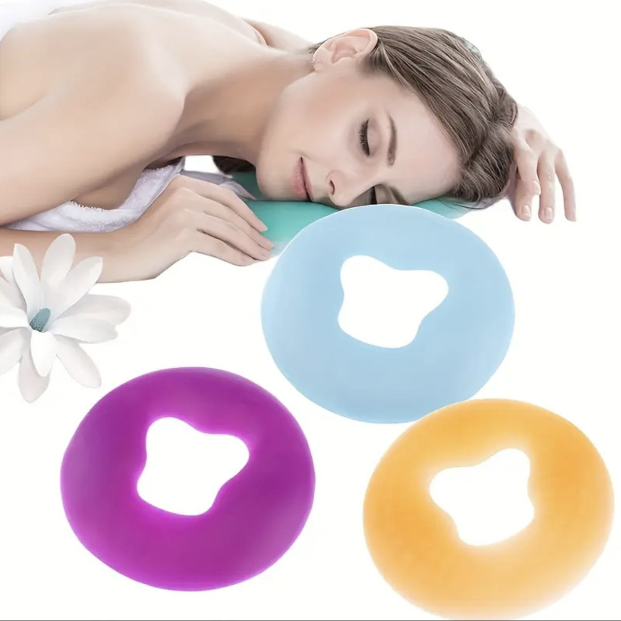 Силіконова накладка під обличчя на масажний стіл подушка, фото 1