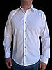 Чоловіча сорочка з довгим рукавом, стильна та оригінальна, напівприталена. Білого кольору, комбінована., фото 2