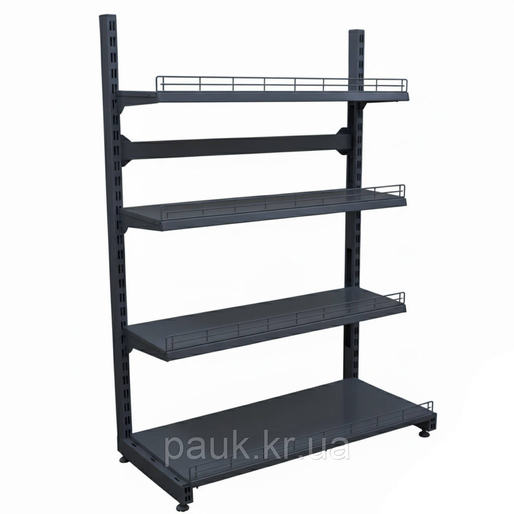 Стелаж на стяжках 1600х950 мм, приставний стелаж, металевий складський стелаж, архівний стелаж, стелаж для косметики, для іграшок, фото 1